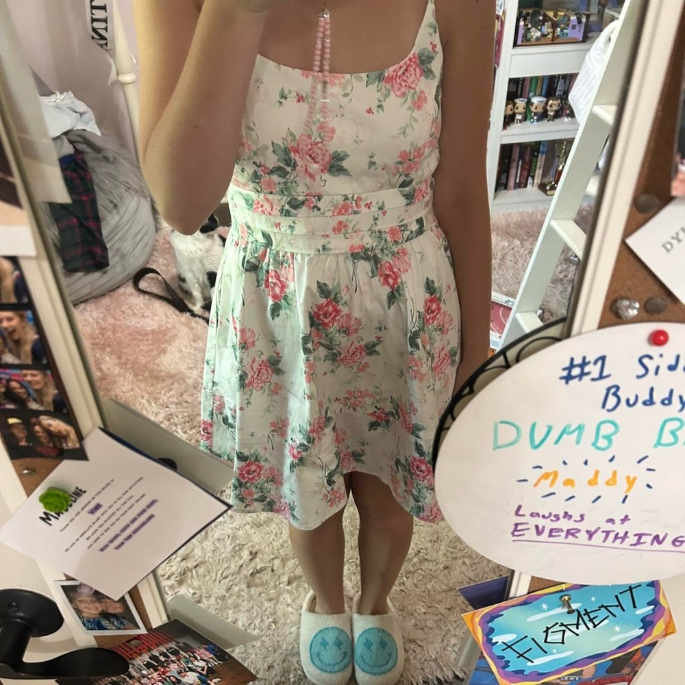 Miami Pink and Green Sundress Sleeveless Casual